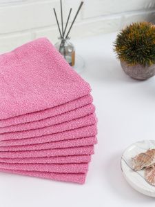 Салфетка махровая, г/к, 30х30, арт. ВТ 30-30Г, 380 гр/м2, цвет: 105-ярко-розовый