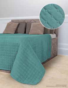 Покрывало "Luxor" стеганое диз. №15-4717 Бирюза