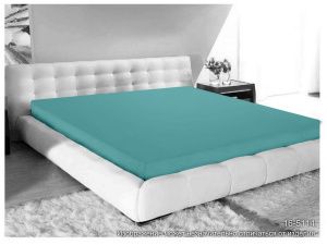 Простыня на резинке сатин (У) цвет:16-5114 TPX Зеленый