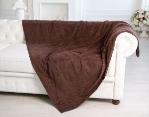 Простыня махровая, г/к, 150х200, арт. ВТ 150-200, 380 гр/м2, цвет: 915-горький шоколад