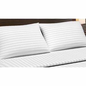 Набор: 2 наволочки сатин-страйп диз. № Полоса 1х1 Белый