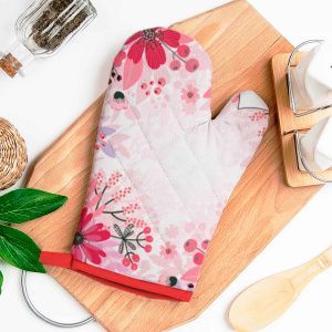 Рукавица 26*18 стеганная "Цветочная нежность"