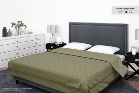 Покрывало "Бояртекс" ультрастеп гл/кр. диз. №17-0627 Олива (верх/низ олива)
